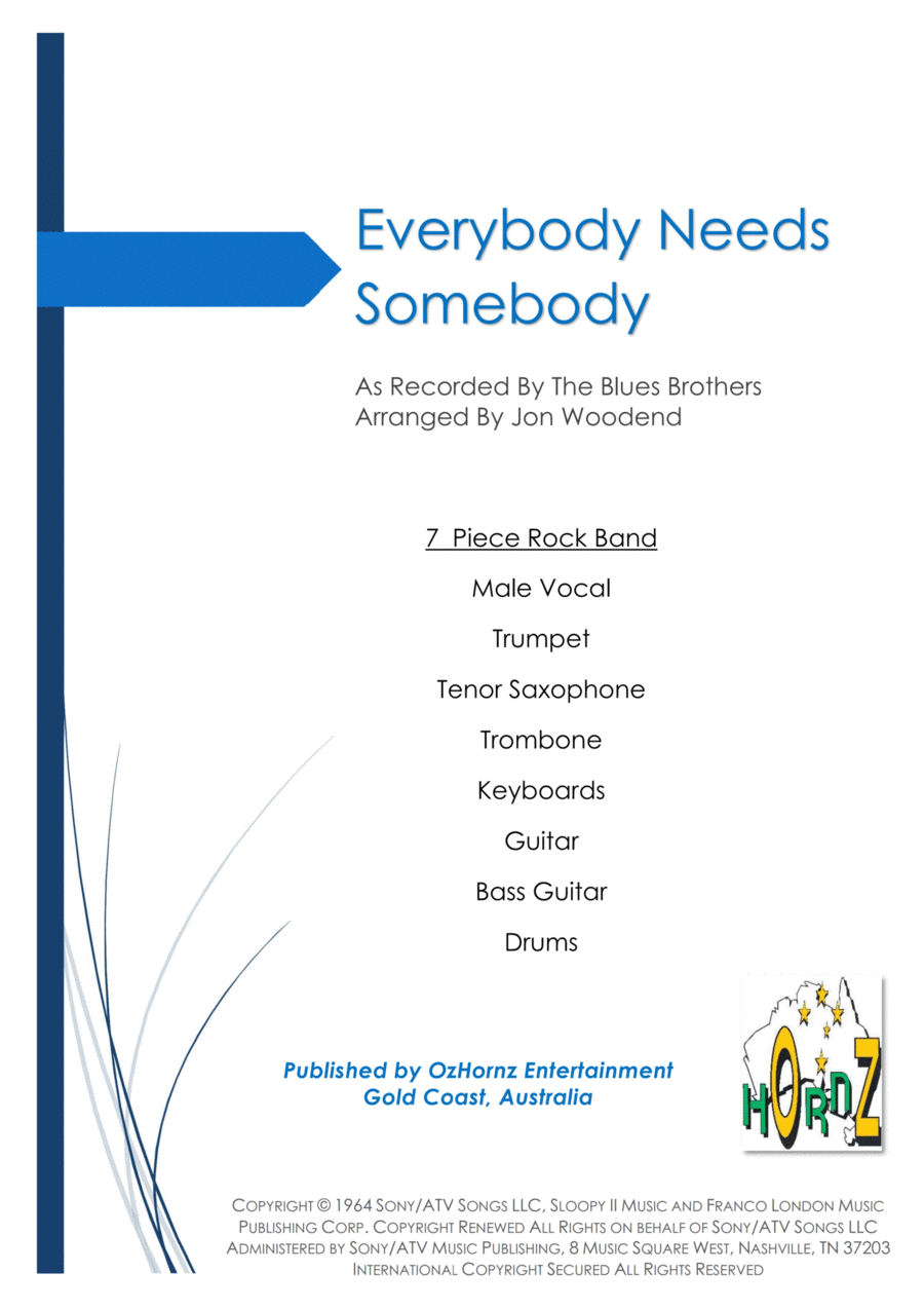 Everybody Needs Somebody To Love Everybody Needs Somebody To Love Jazz Ensemble scores gallery preview page 1