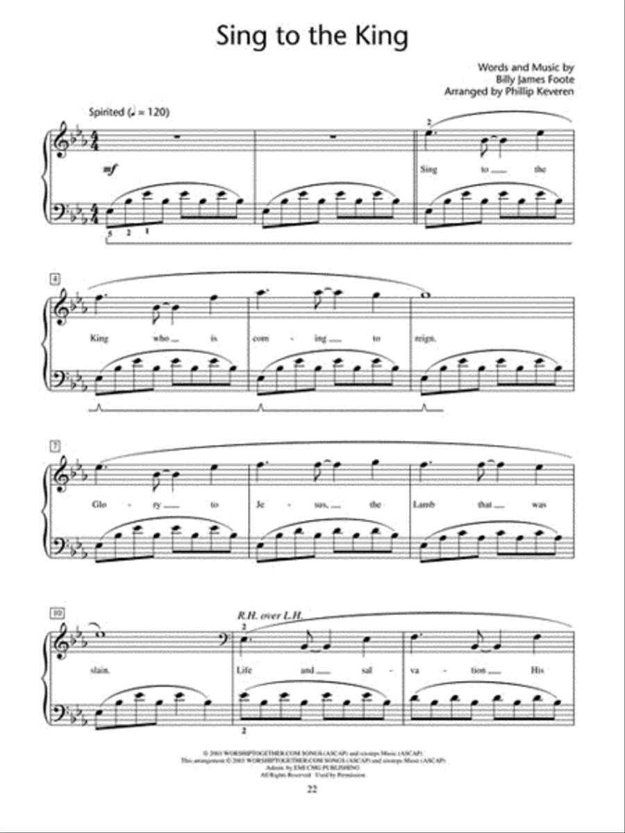 Sing to the King - Eight Modern Worship Songs for Piano Solo Piano Method scores gallery preview page 3