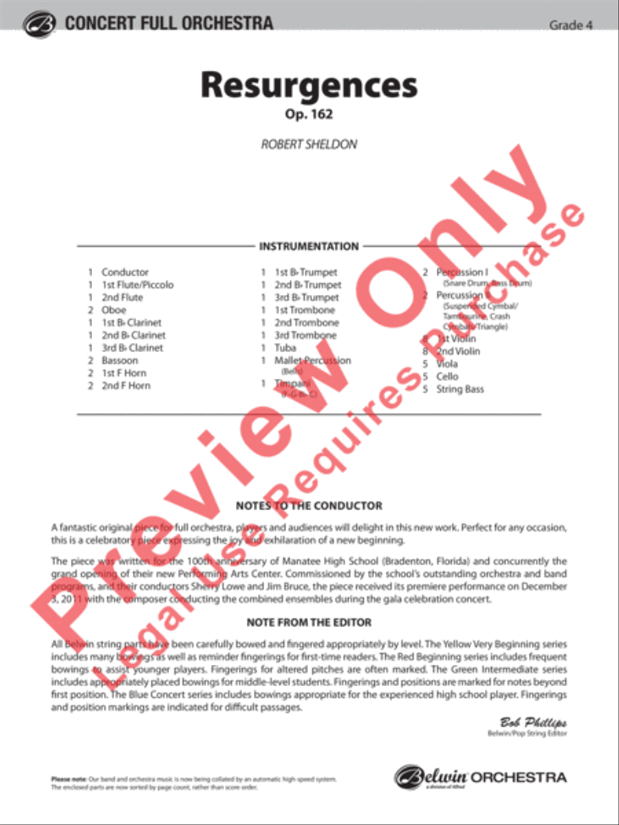 Resurgences Full Orchestra scores gallery preview page 2