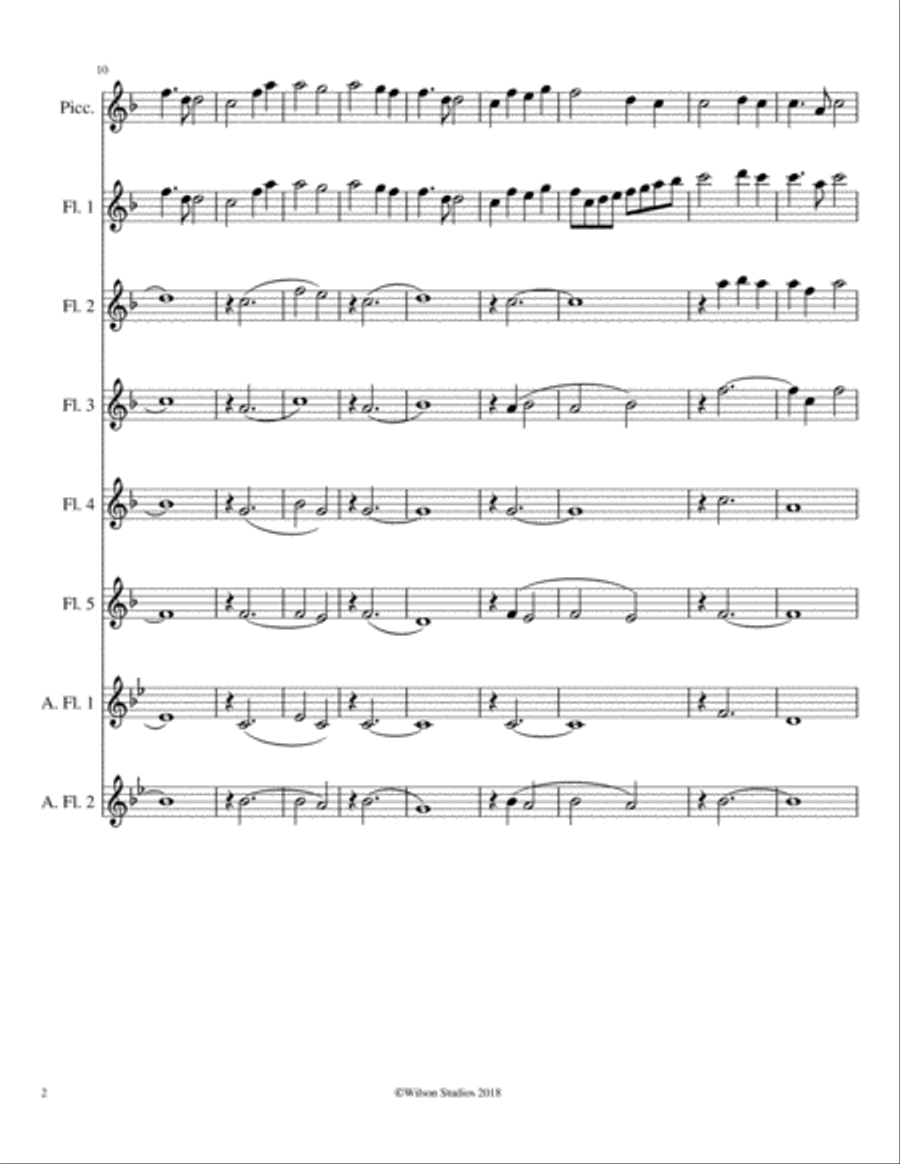 Nearer, My God to Thee Woodwind Quintet scores gallery preview page 2