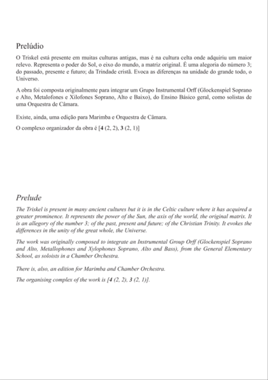 Triskel (Orff Instruments & Chamber Orchestra) - Score Only Chamber Music scores gallery preview page 2