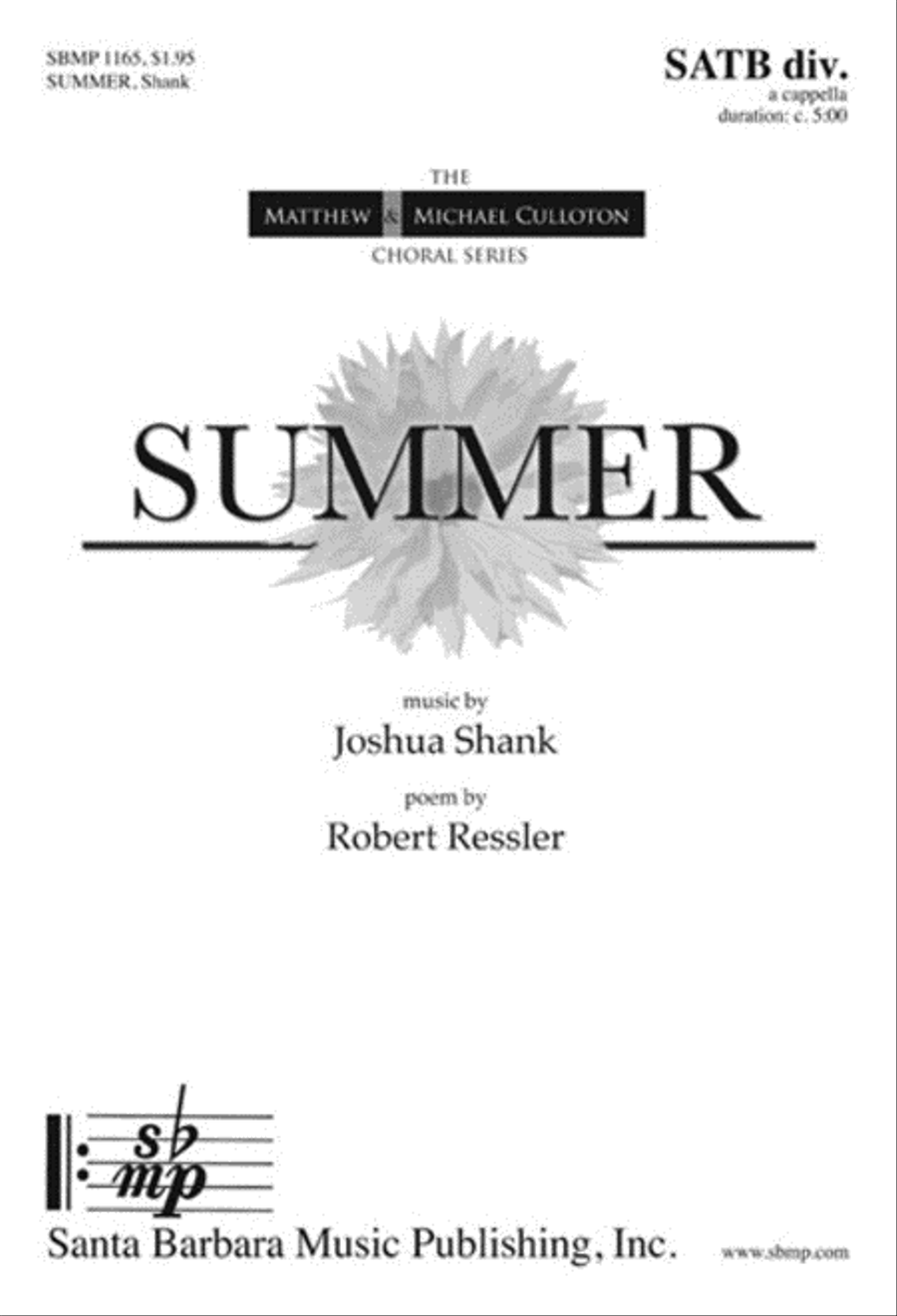 Summer - SATB divisi Octavo Divisi scores gallery preview page 1
