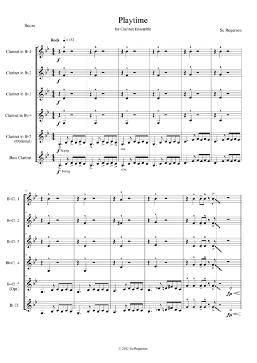 Playtime Woodwind Quintet scores gallery preview page 2