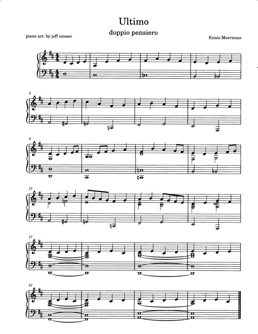 Ultimo Ultimo Piano Solo scores gallery preview page 1