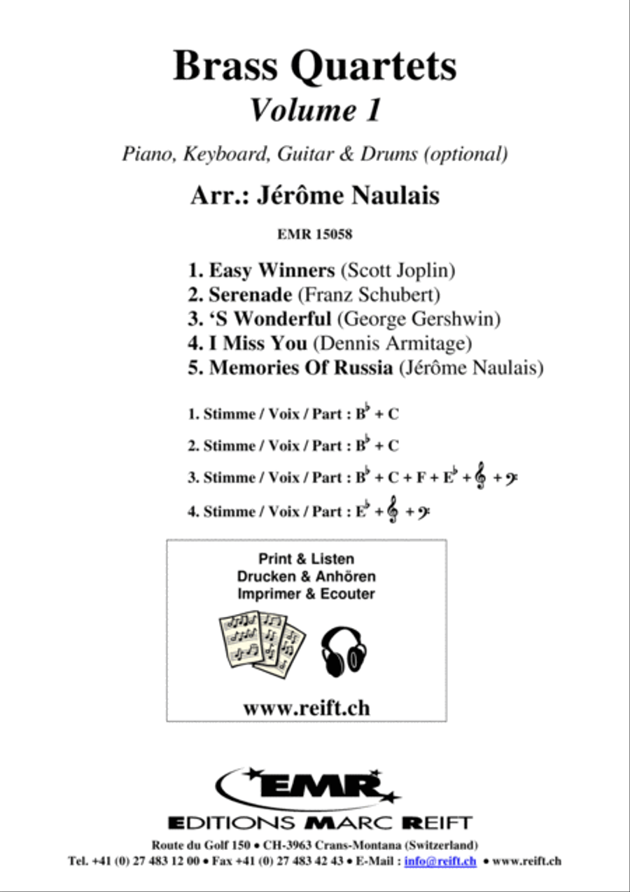 Brass Quartets Vol. 1 Brass Quartets Vol. 1 Brass Ensemble scores gallery preview page 2