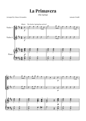 La Primavera (The Spring) by Vivaldi - Violin Duet and Piano