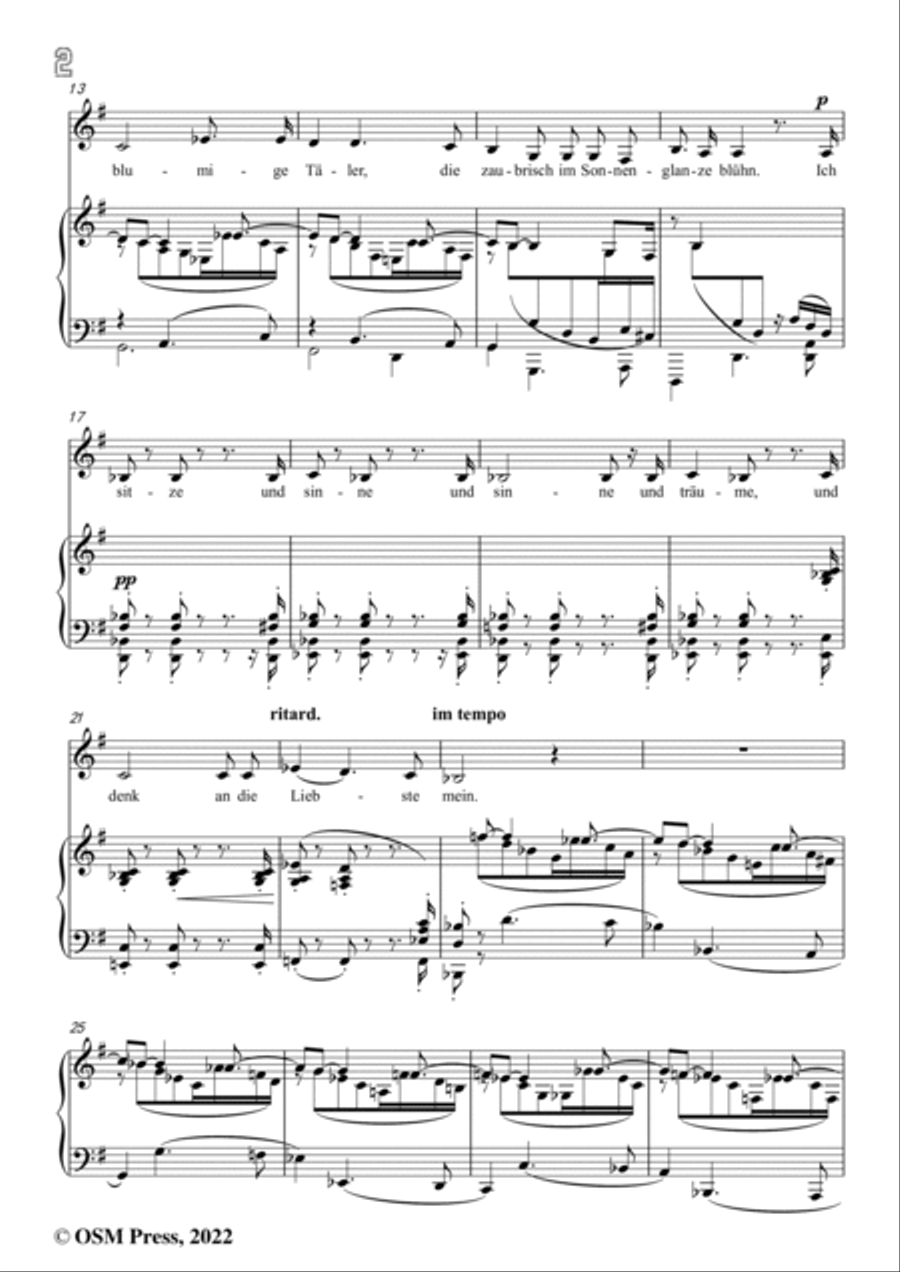 Schumann-Mein Wagen rollet langsam,in G Major,Op.142 No.4 Voice scores gallery preview page 4