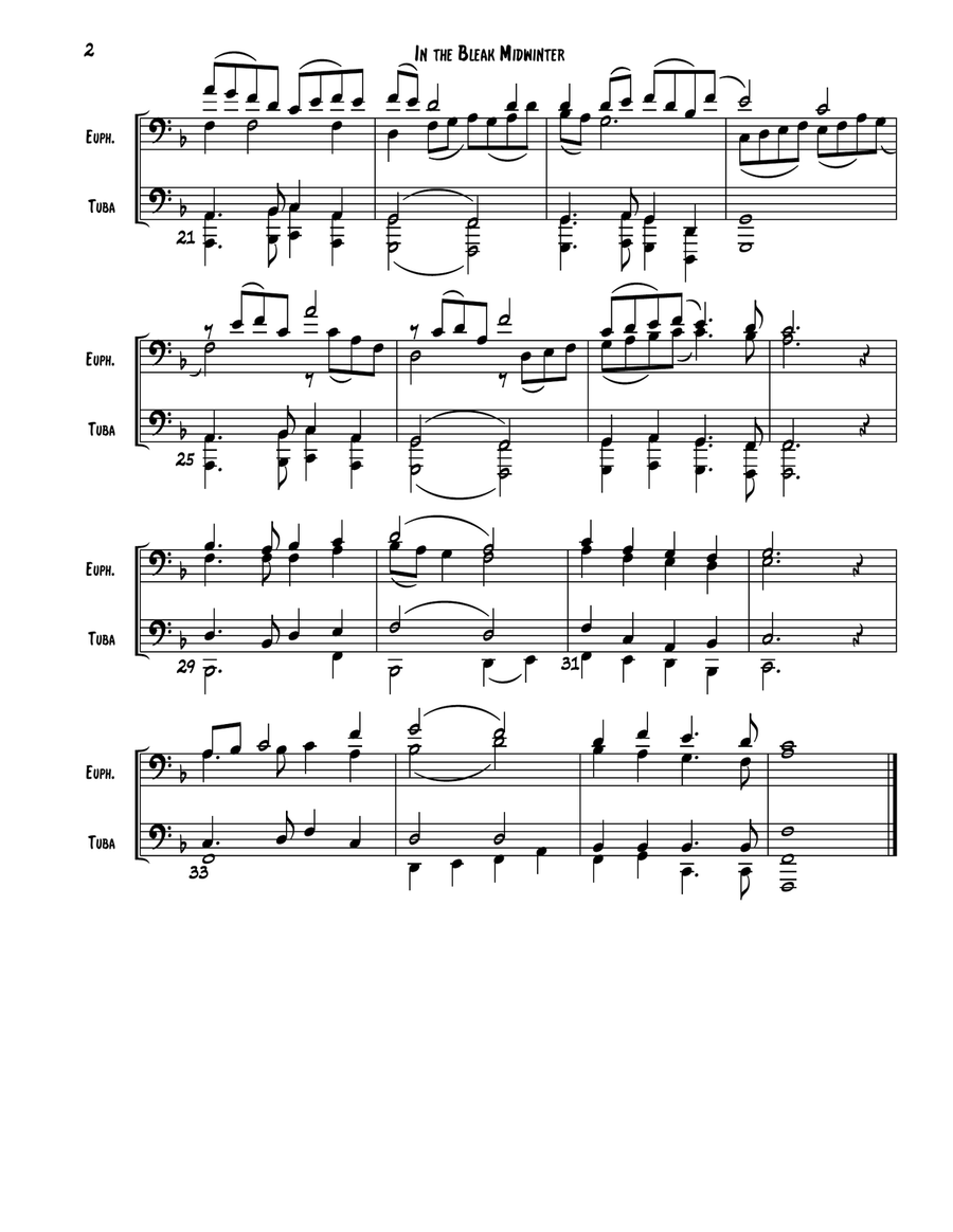 In the Bleak Midwinter Brass Quartet scores gallery preview page 4