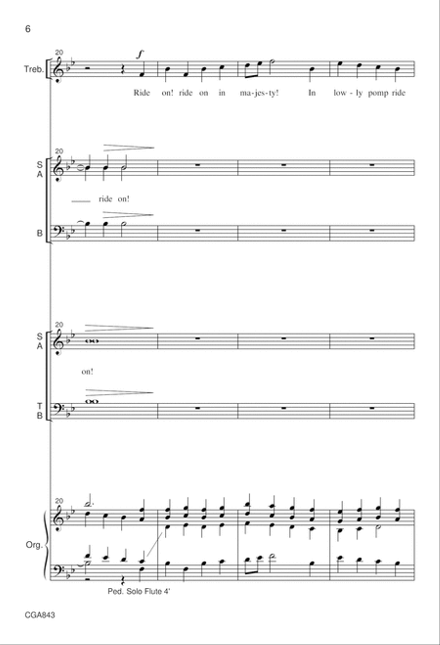 Ride On, Ride On in Majesty Choir scores gallery preview page 6