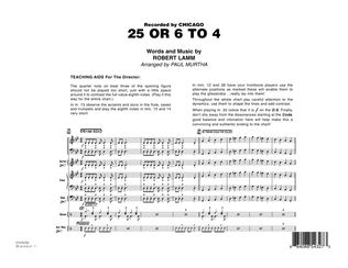 25 Or 6 To 4 - Full Score