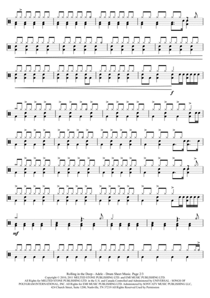 Rolling In The Deep sheet music (real book with lyrics) (PDF)