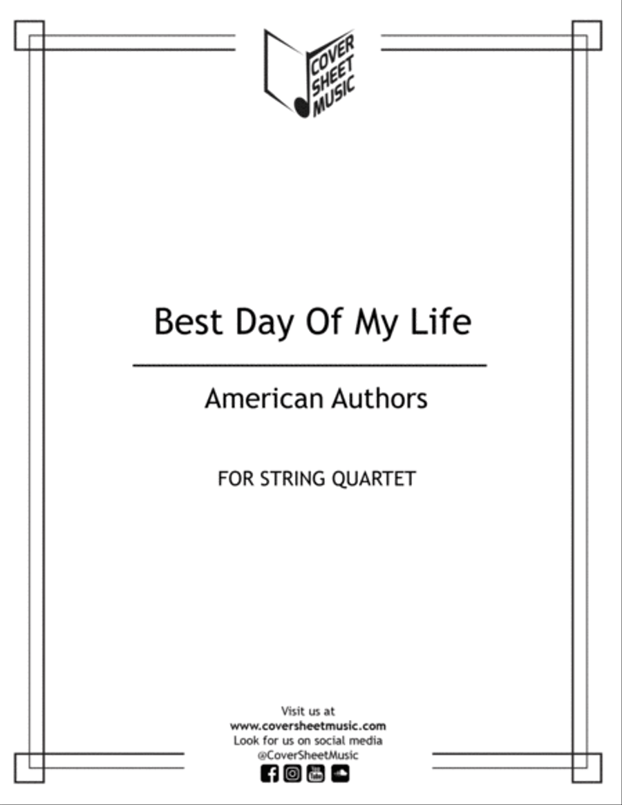 Best Day Of My Life String Quartet scores gallery preview page 1