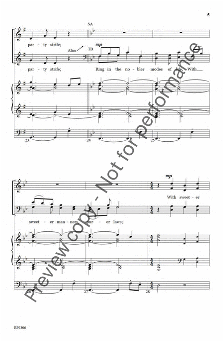 Carol for a New Year Carol for a New Year 4-Part scores gallery preview page 5