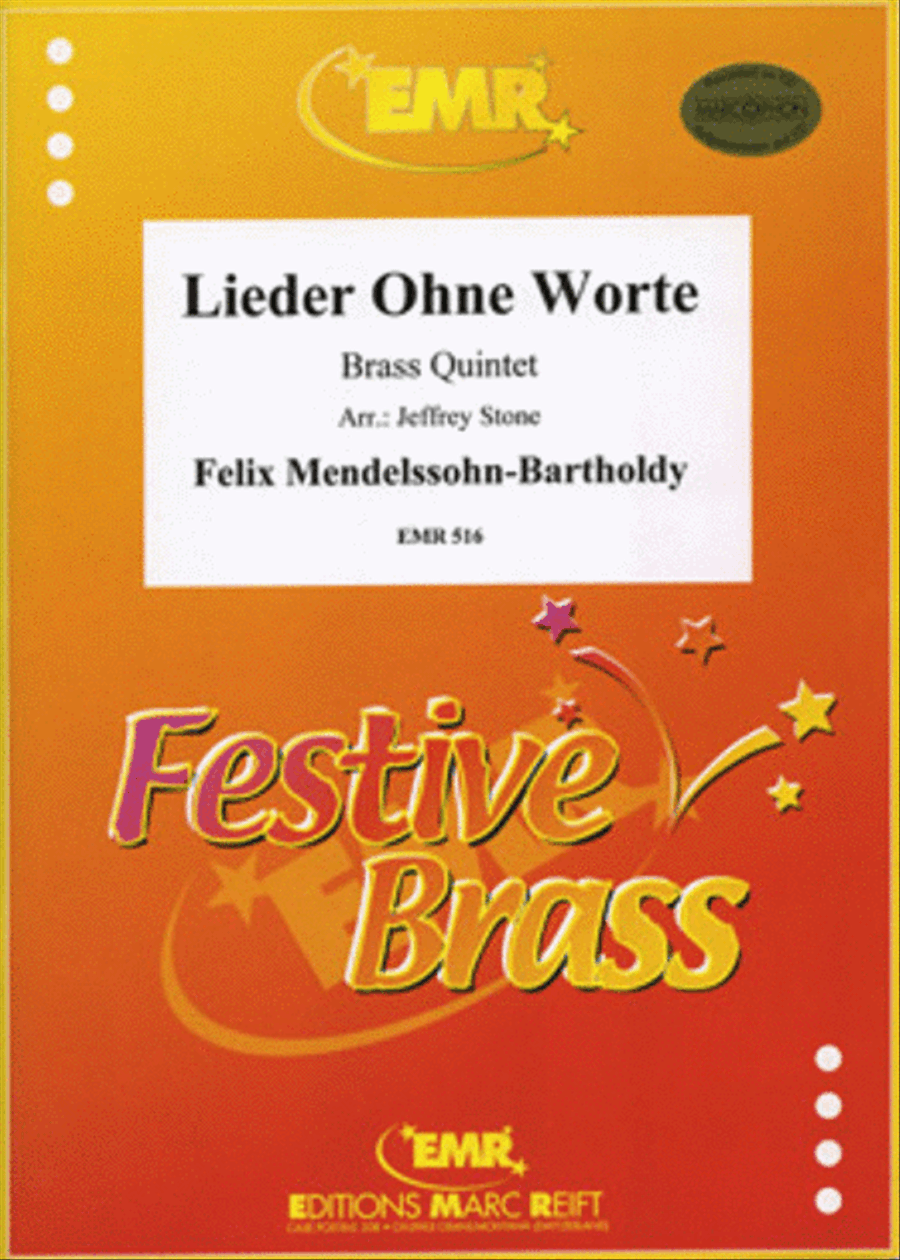 Lieder Ohne Worte by Felix Bartholdy Mendelssohn Brass Quintet - Sheet Music