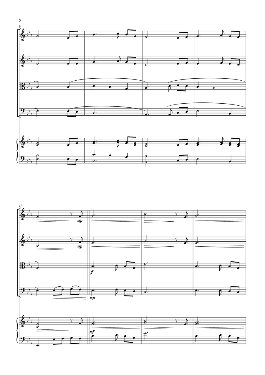 Jesus Paid It All - String Quartet and Piano String Quintet scores gallery preview page 2
