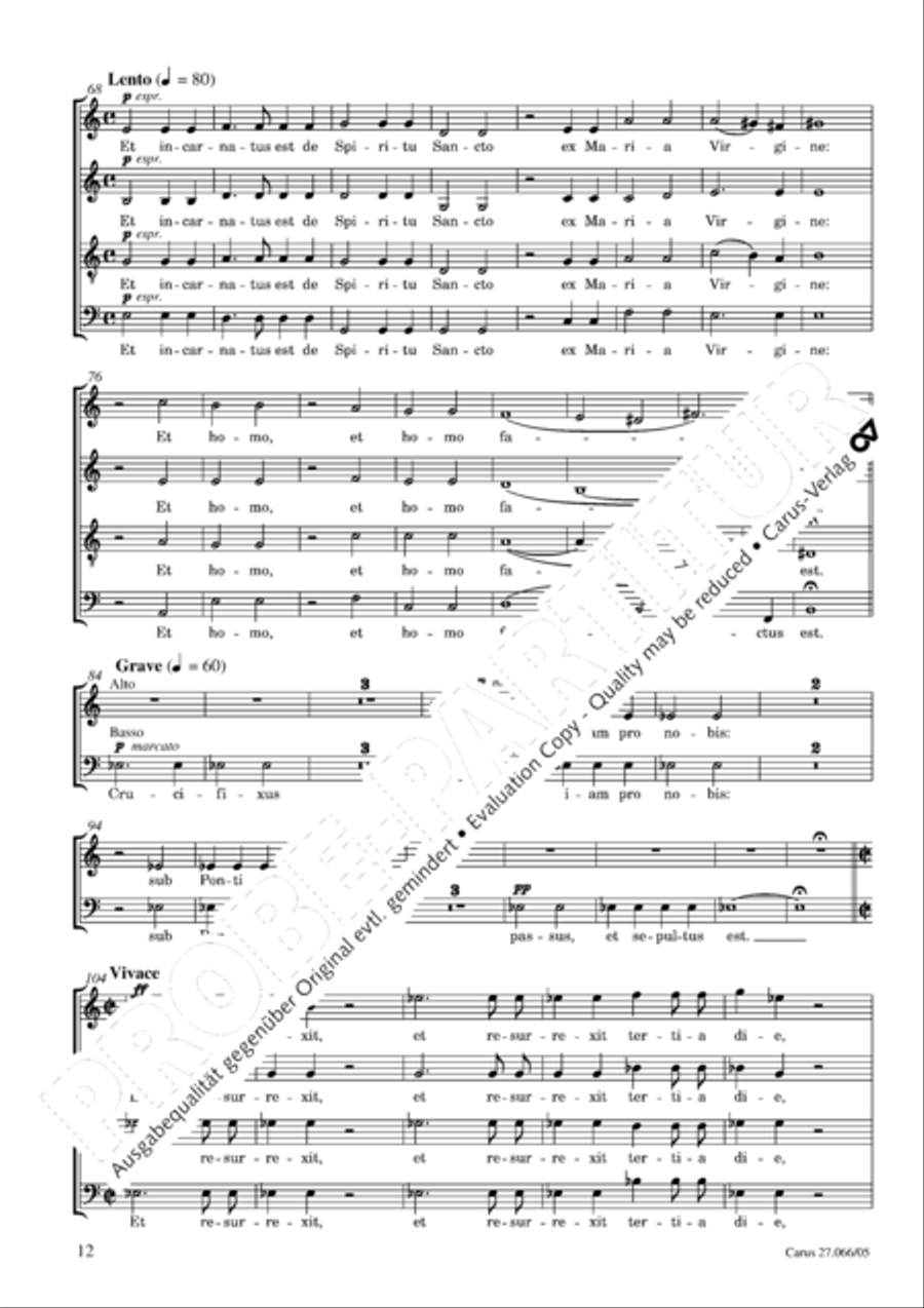Mass in C major (Messe in C) 4-Part scores gallery preview page 13