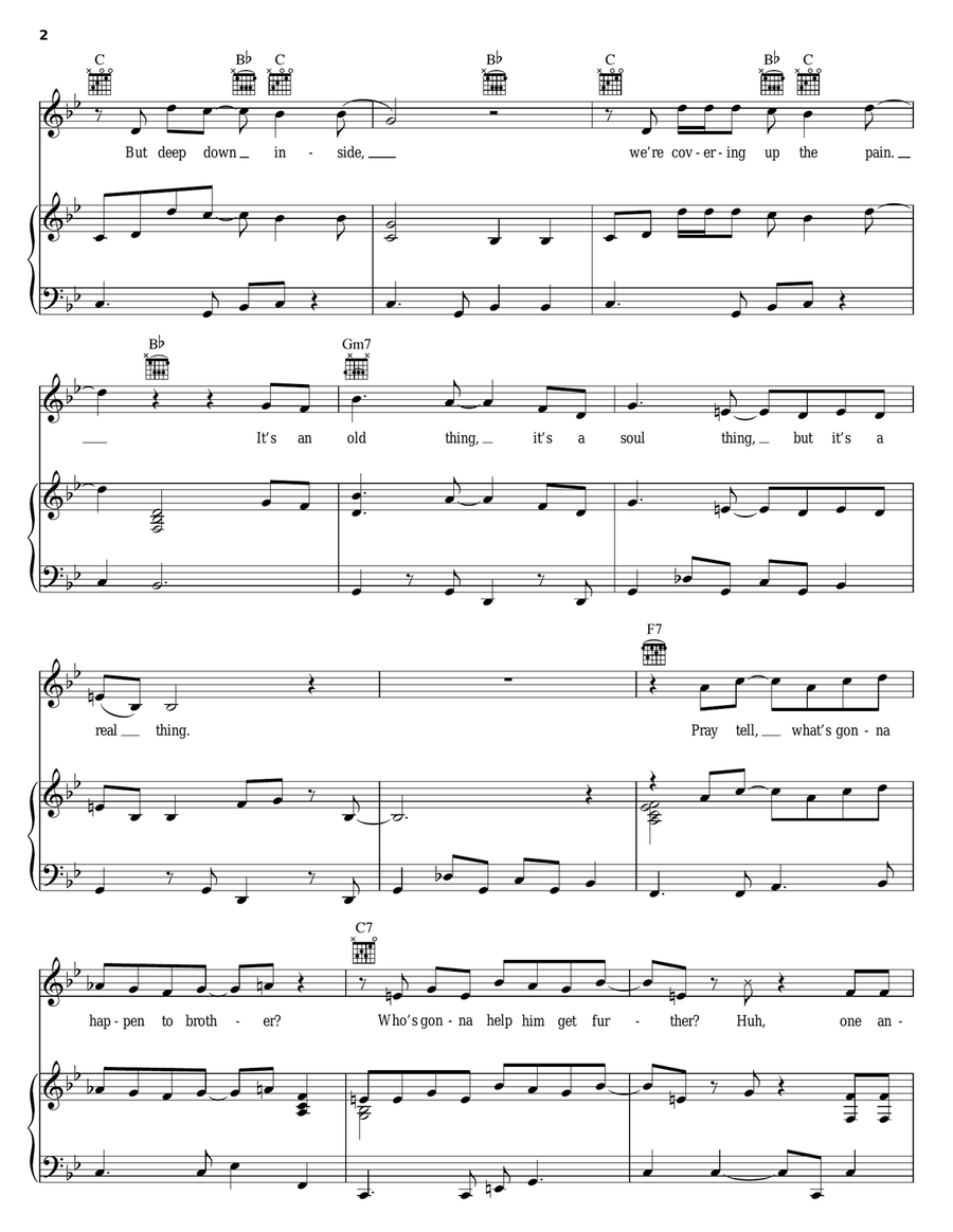 Who's Gonna Help Brother Get Further? Piano, Vocal, Guitar scores gallery preview page 2