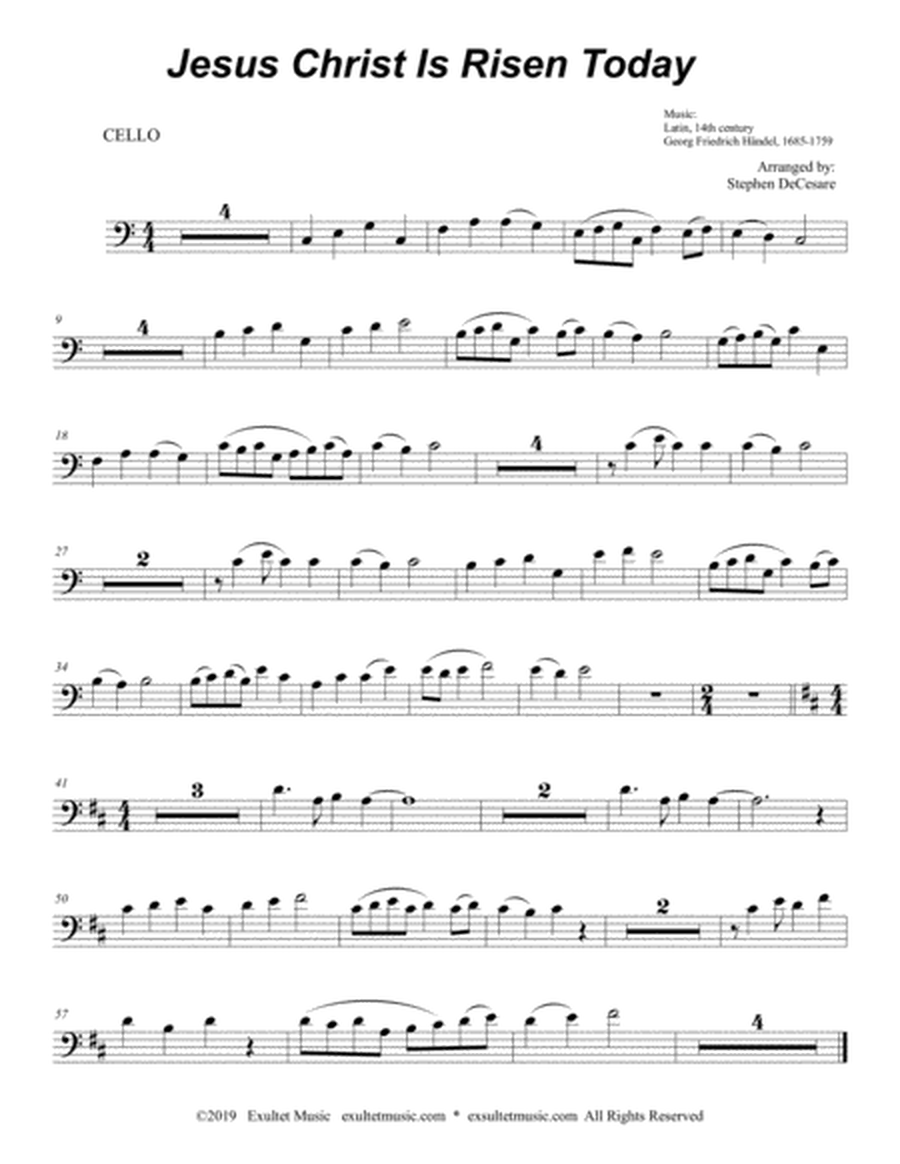 Jesus Christ Is Risen Today (Duet for Violin and Cello) image number null