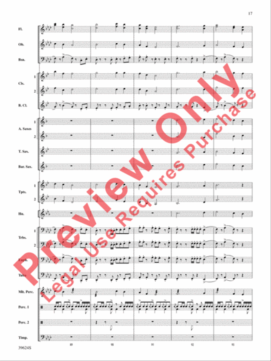 Cradle Hymn Concert Band scores gallery preview page 18