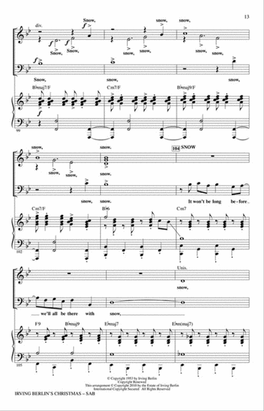 Irving Berlin's Christmas 3-Part scores gallery preview page 4