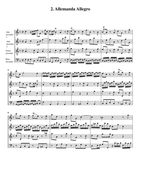 Concerto grosso, Op.6, no.9 (arrangement for 4 recorders)