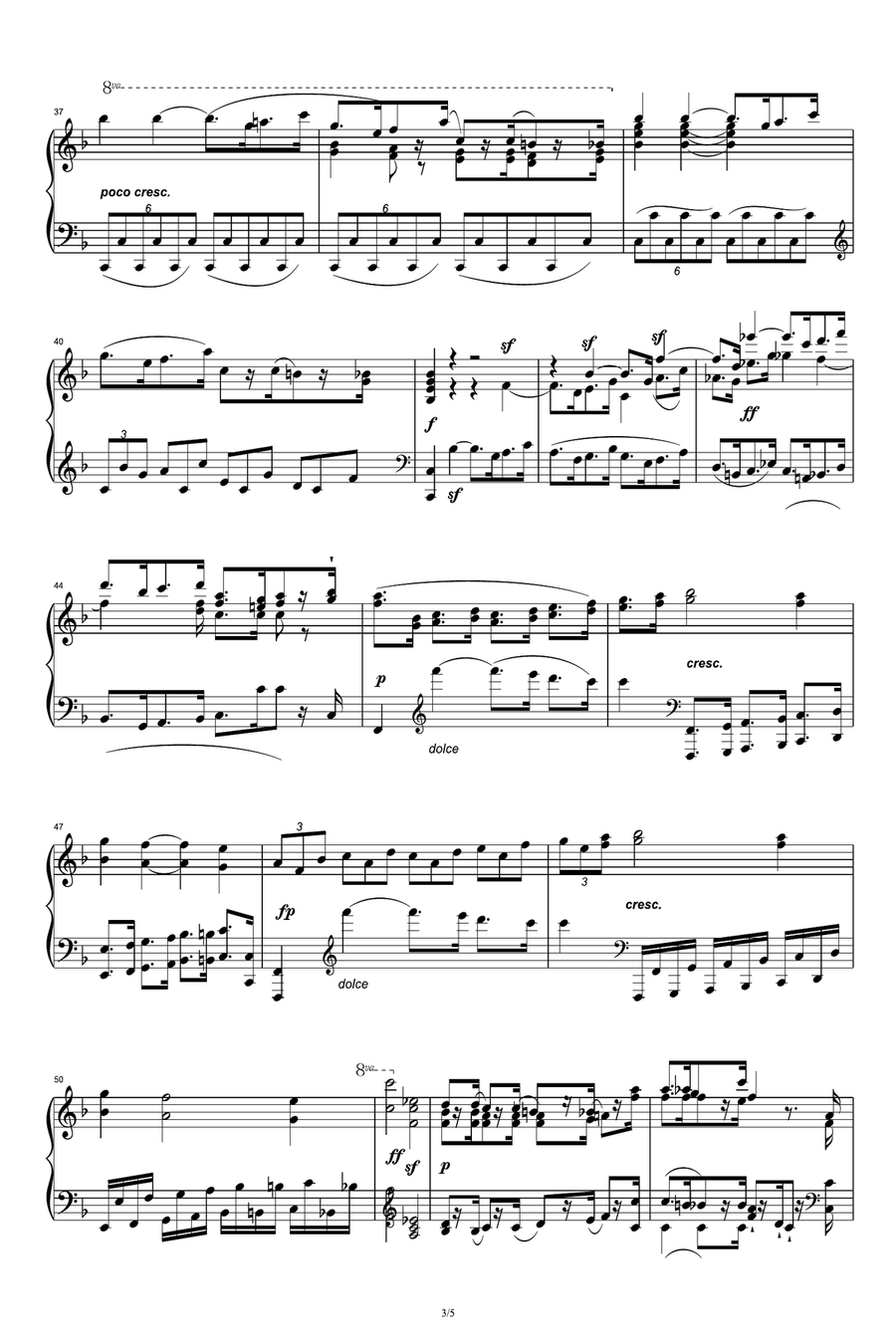 Beethoven Sonata in A Major, Op.101 Movement 2 Piano Solo scores gallery preview page 3