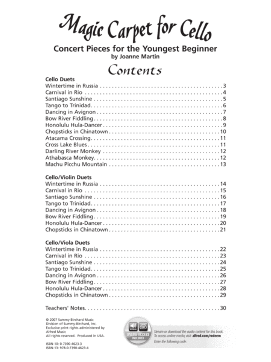 Magic Carpet for Cello Cello scores gallery preview page 2