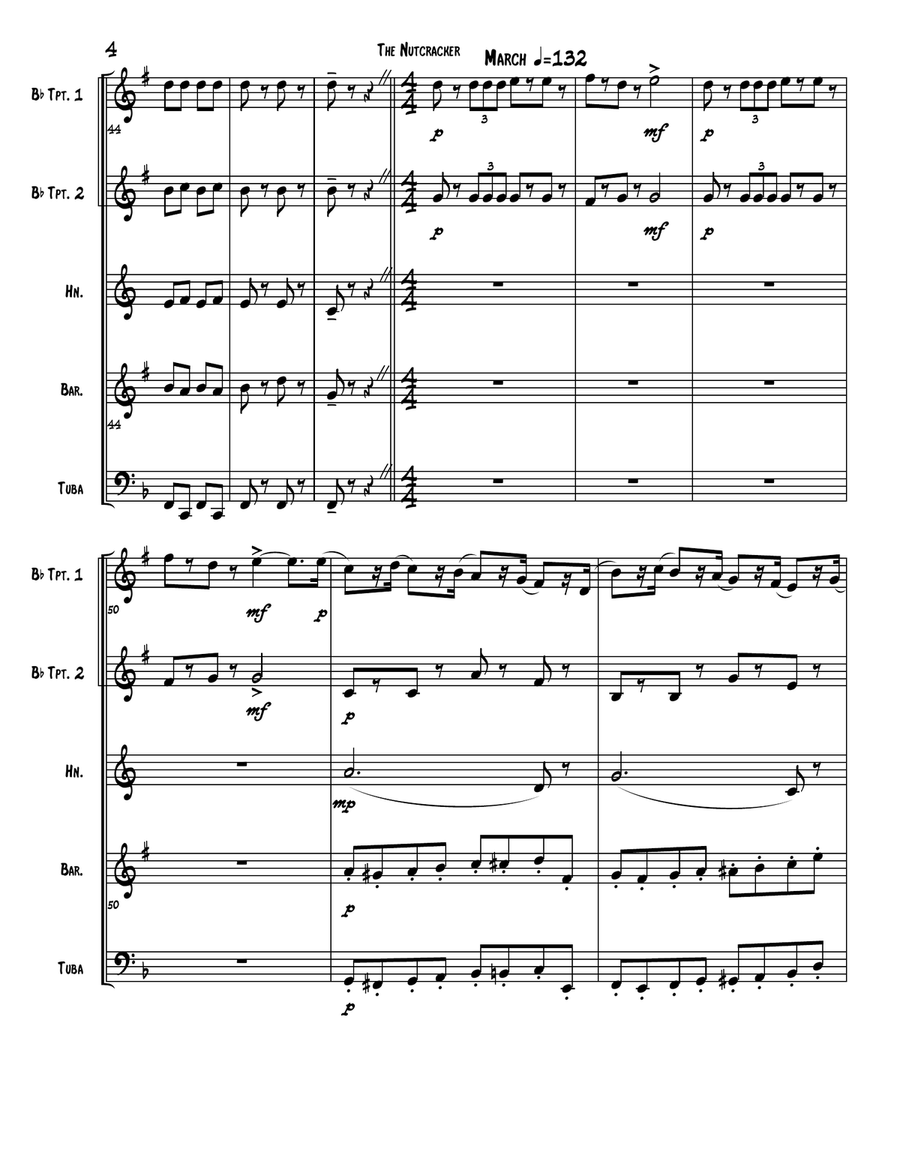 The Nutcracker The Nutcracker Brass Quintet scores gallery preview page 4