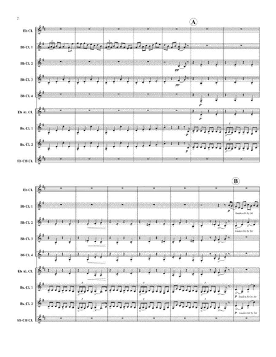 Molly on the Shore Clarinet Choir scores gallery preview page 2