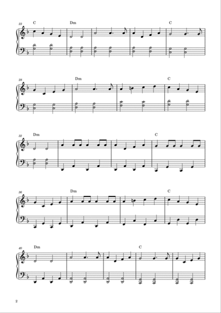 Traditional song - Drunken Sailor (easy piano sheet) Small Ensemble scores gallery preview page 2