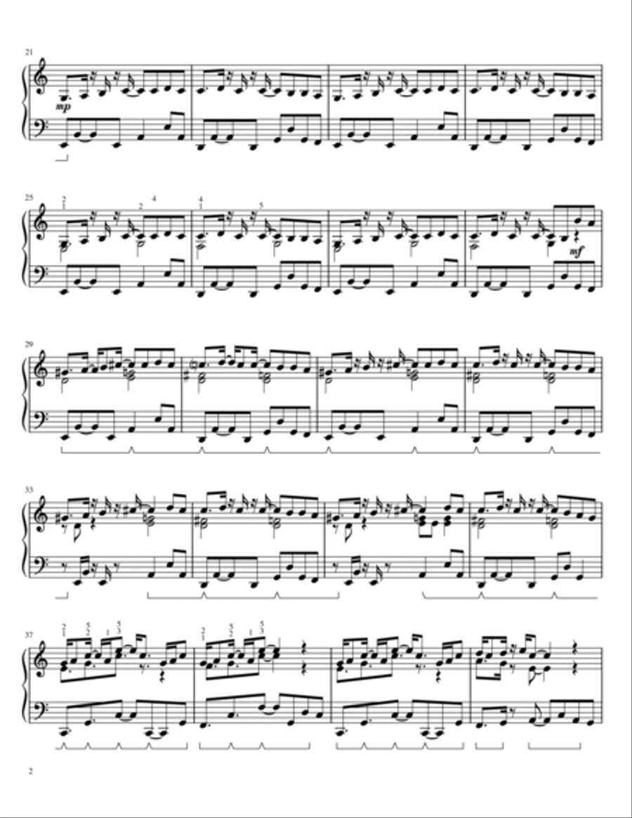 Pine Forest Piano Solo scores gallery preview page 2