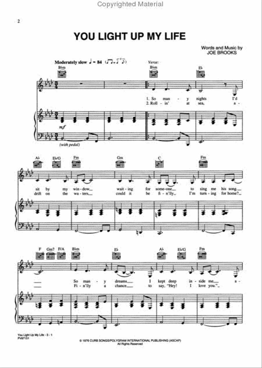 You Light Up My Life Small Ensemble scores gallery preview page 2