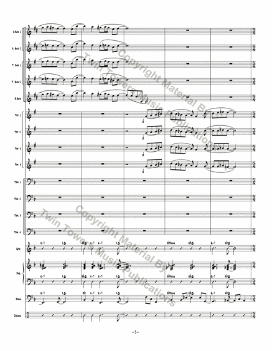 Changing Lanes Changing Lanes Jazz Ensemble scores gallery preview page 6