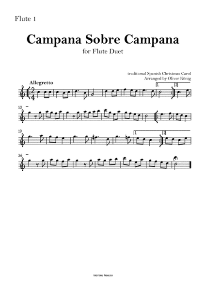 Campana sobre Campnan for 2 Flutes image number null