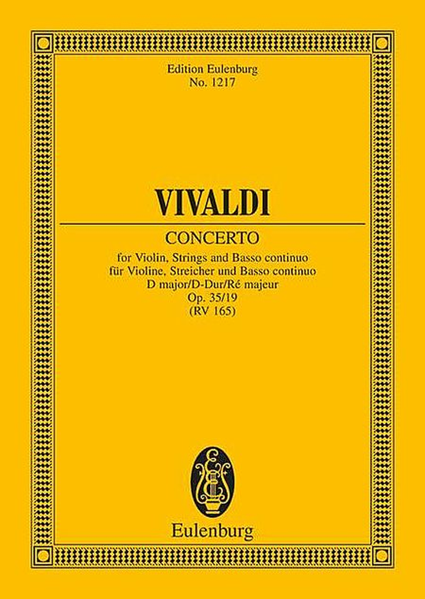 Concerto D Major Op. 35/19 Rv 212A / Pv 165