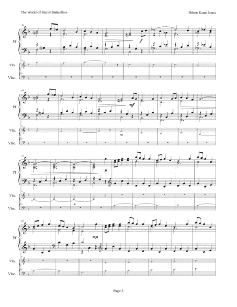 The World of Starlit Butterflies Score and Parts scores gallery preview page 2