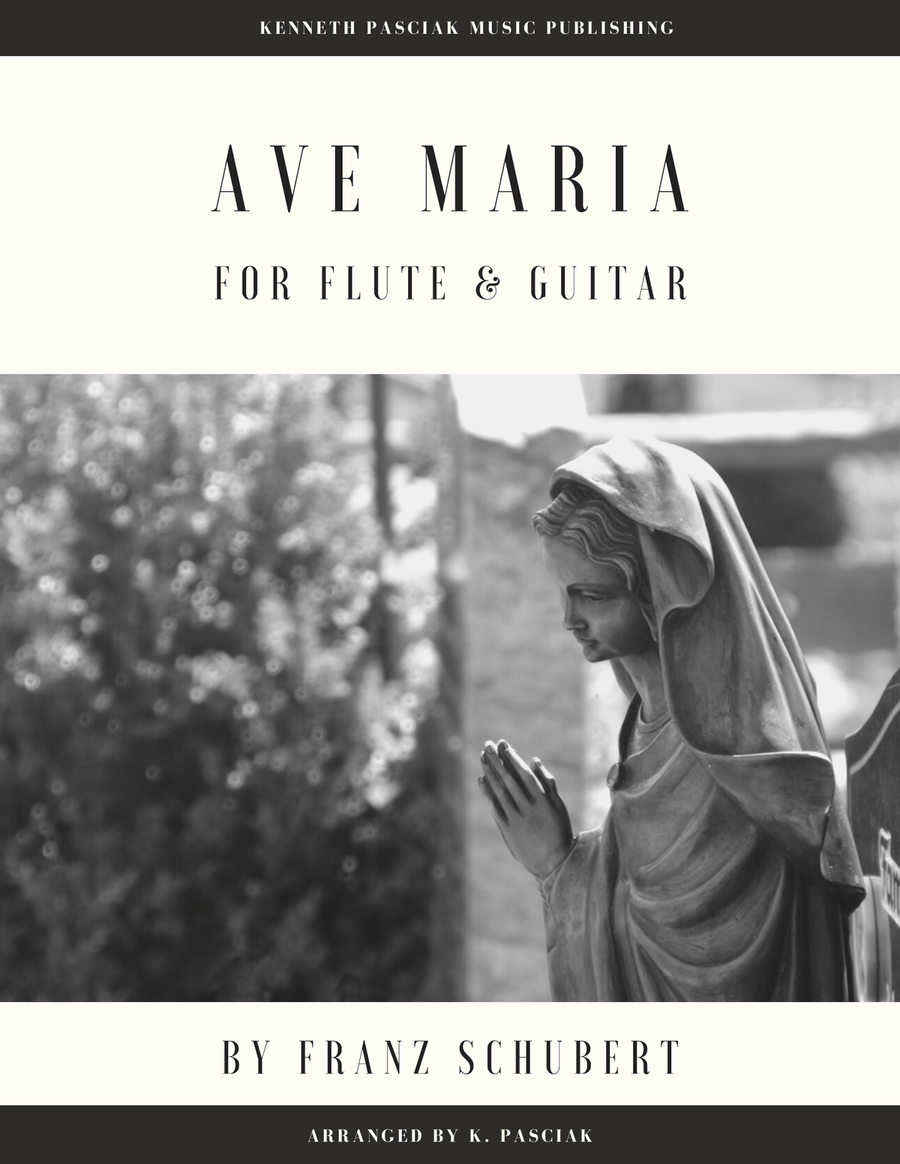 Ave Maria (for Flute or Violin and Guitar) Flute scores gallery preview page 1