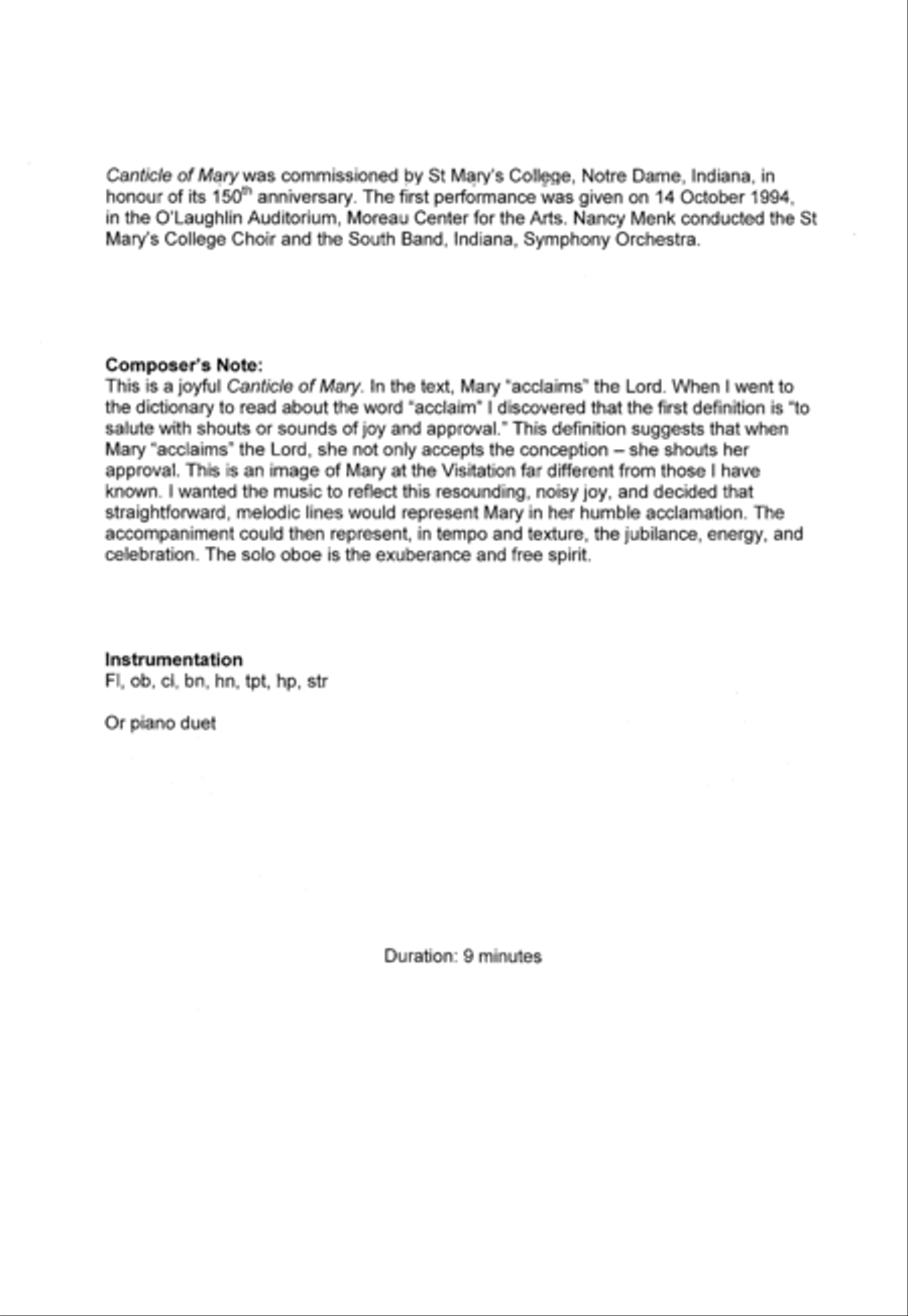 Canticle of Mary SSA scores gallery preview page 3
