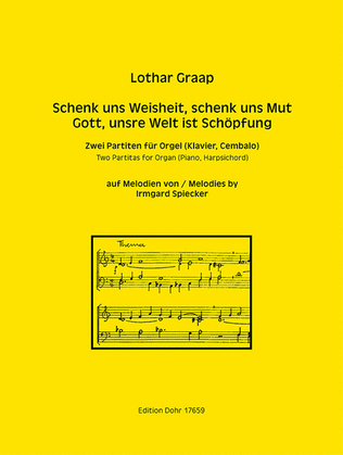 Zwei Partiten auf Melodien von Irmgard Spiecker für Orgel (oder anderes Tasteninstrument)
