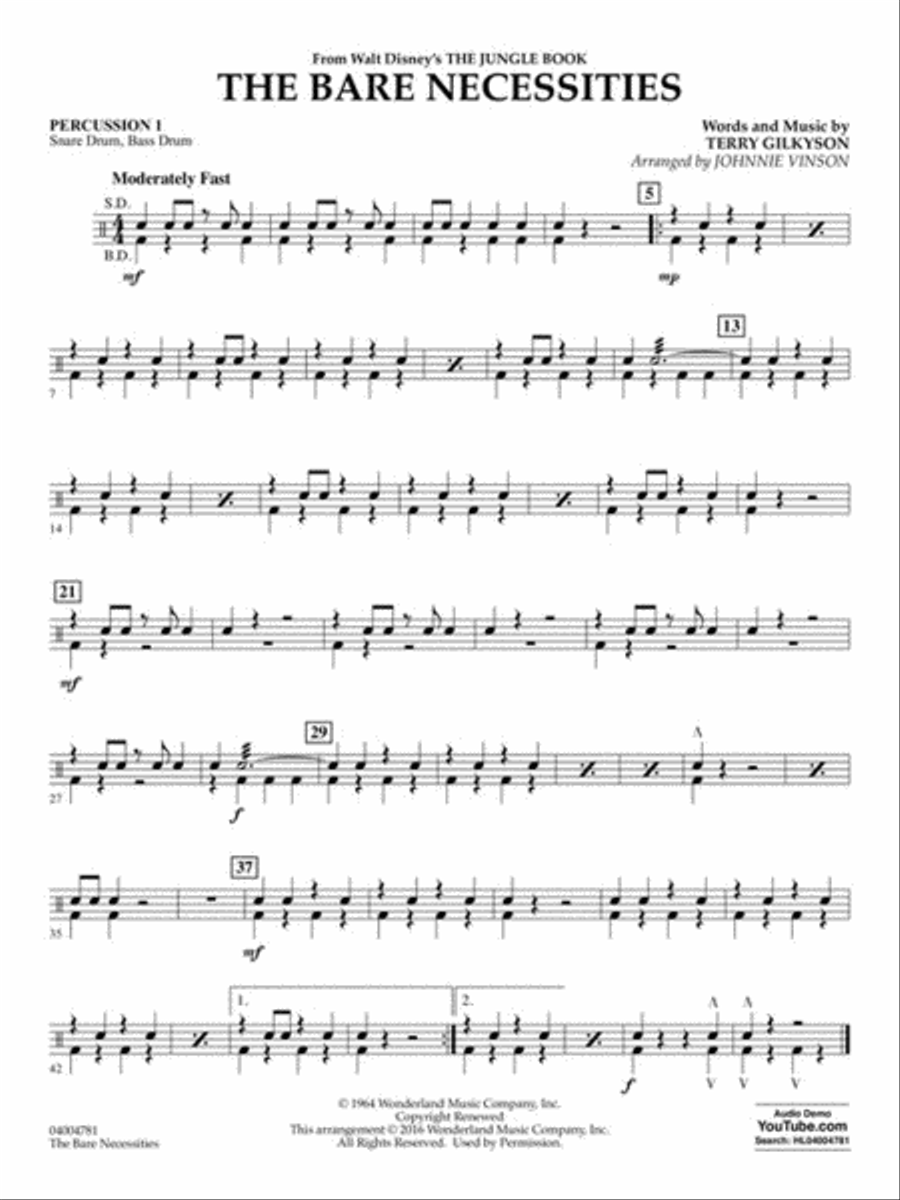 The Bare Necessities Concert Band scores gallery preview page 8