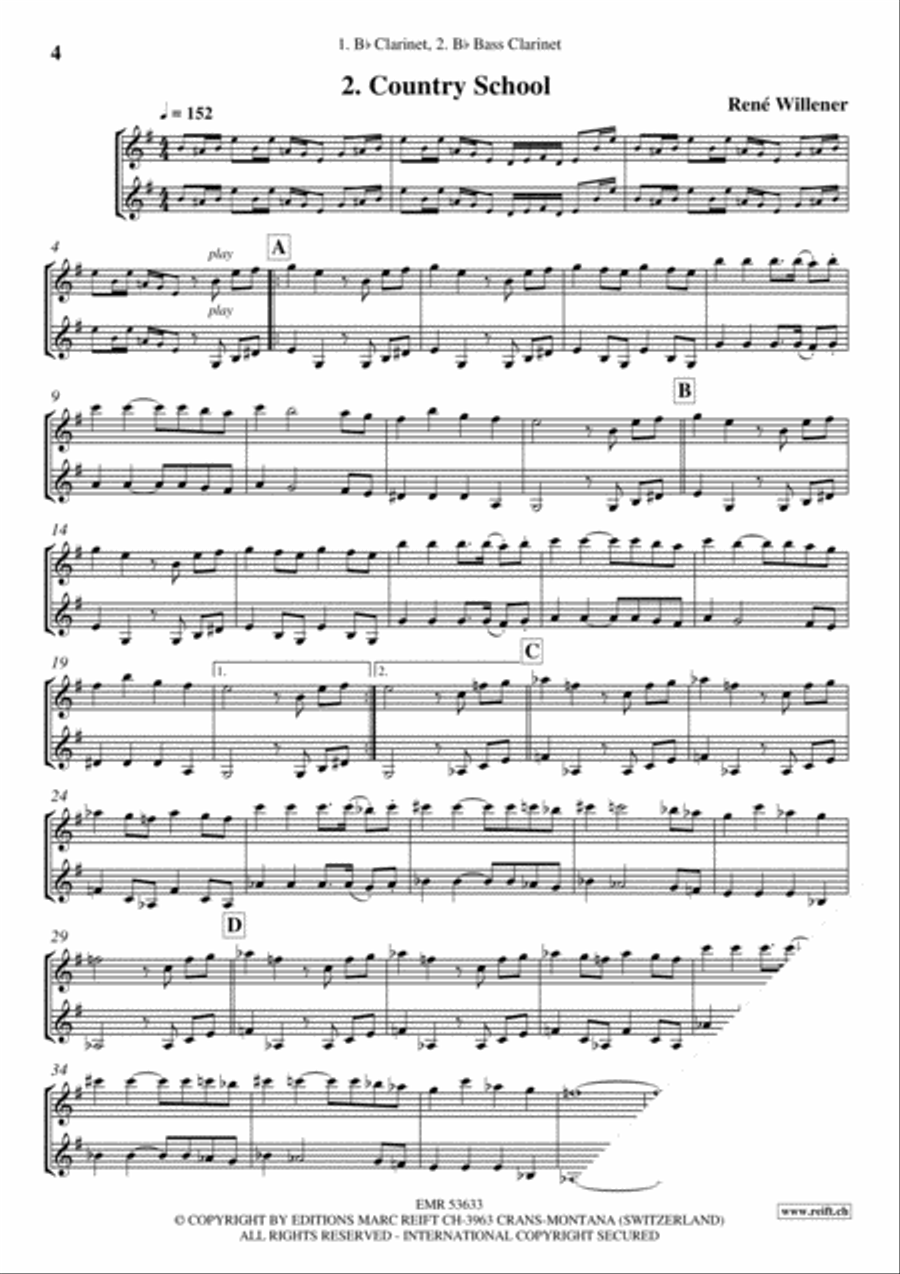 Bella Ciao Bella Ciao Bass Clarinet scores gallery preview page 4