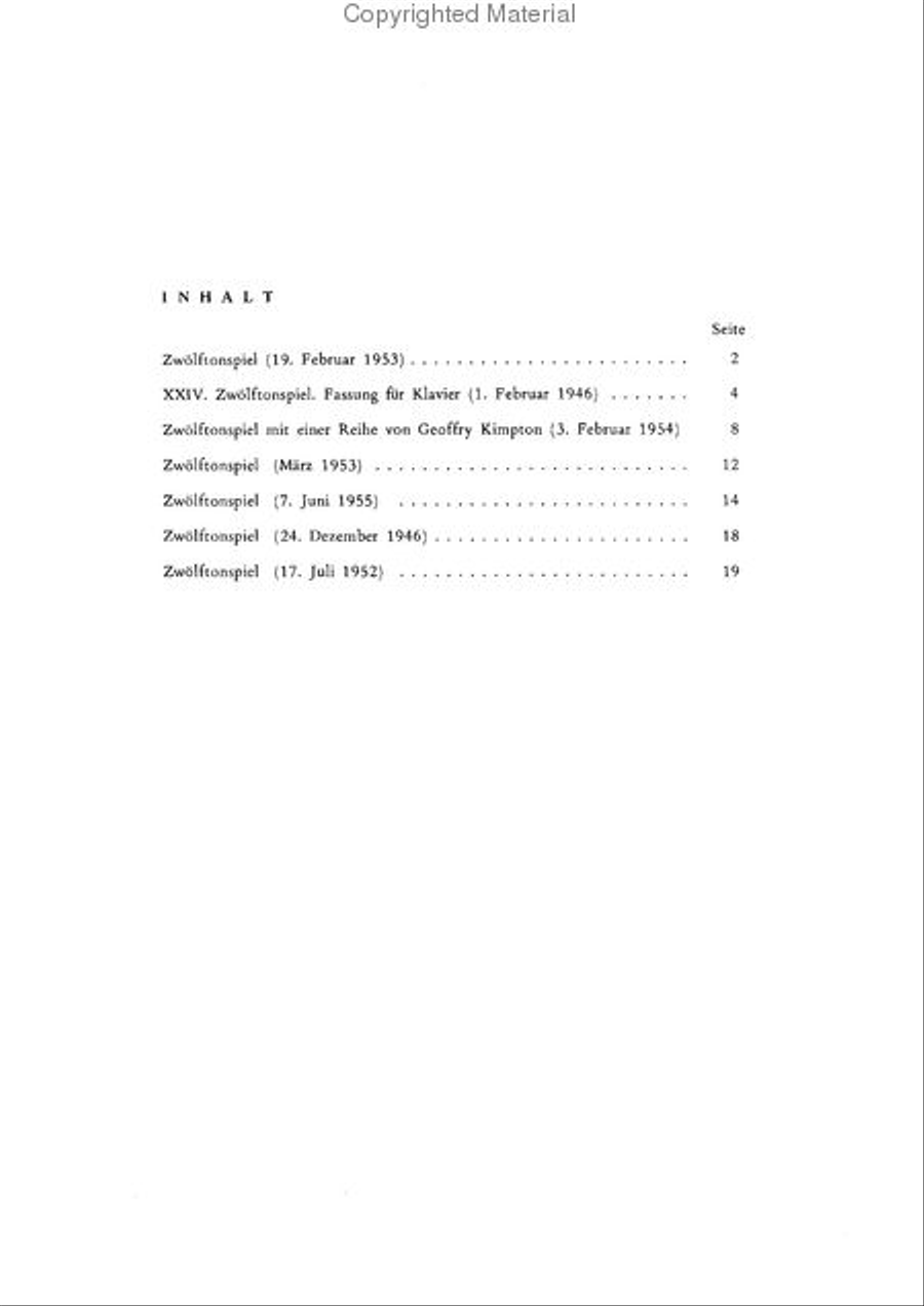 Sieben Zwolftonspiele (1946 / 55) Piano Solo scores gallery preview page 2