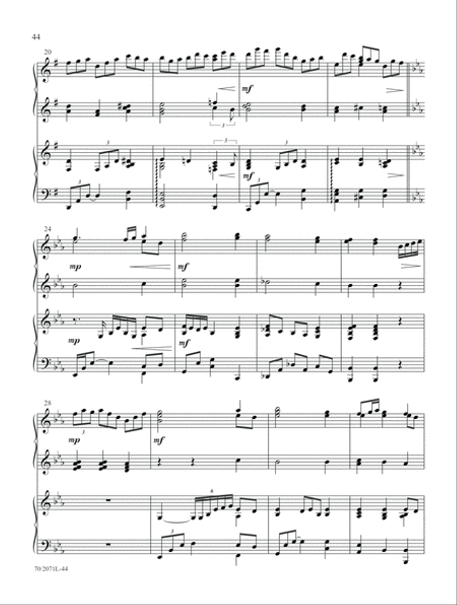 Go, Tell It on the Mountain Piano Duet scores gallery preview page 22
