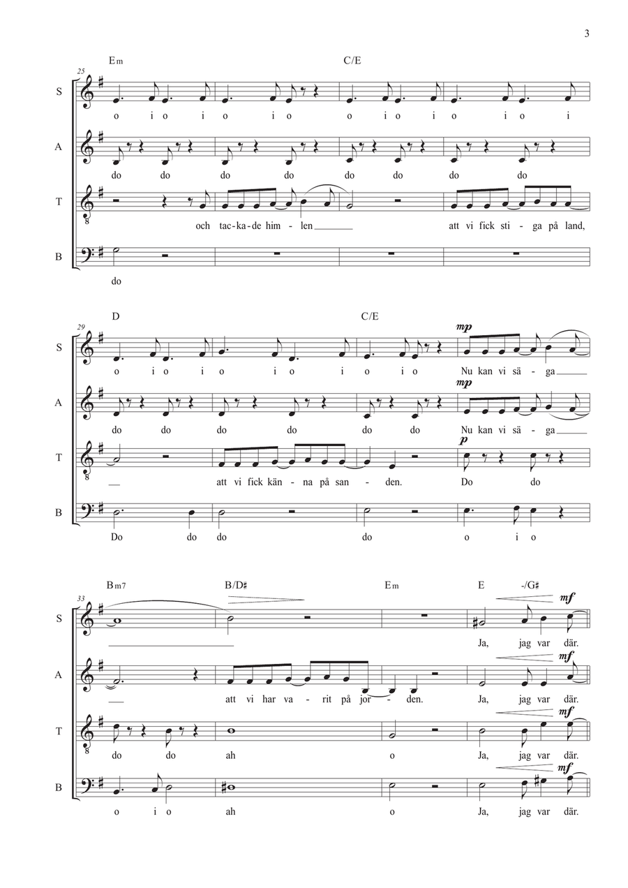 En Stund Pa Jorden 4-Part scores gallery preview page 3