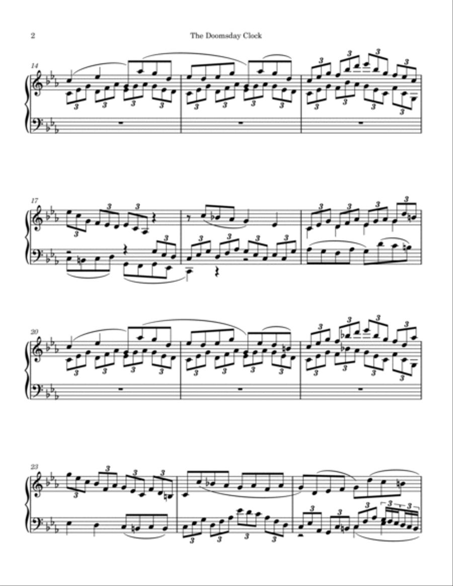 The Doomsday Clock Piano Solo scores gallery preview page 2