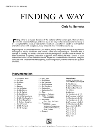 Finding a Way: Score
