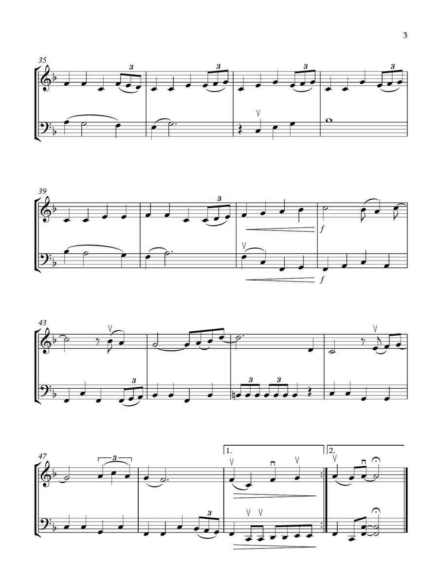 Blue Christmas String Duet scores gallery preview page 3