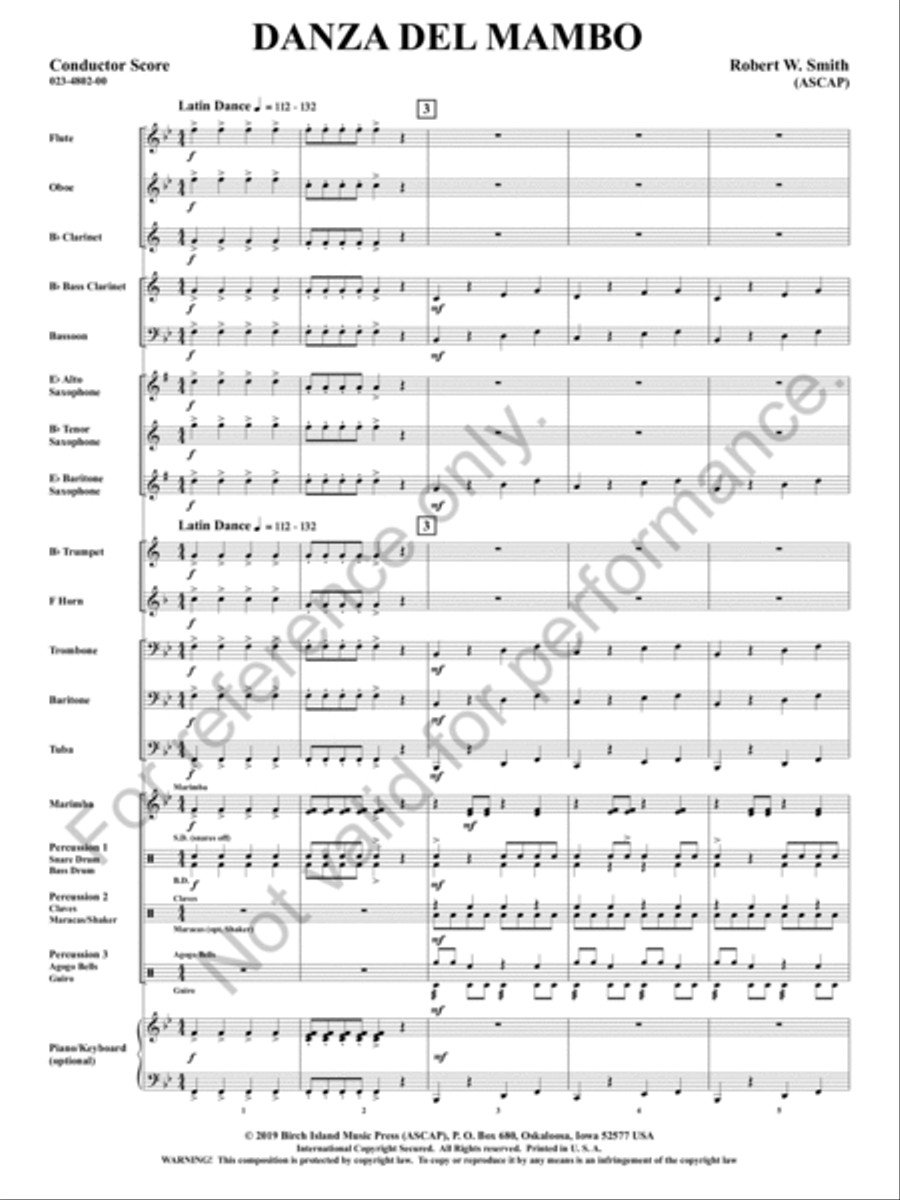 Danza Del Mambo Concert Band scores gallery preview page 4