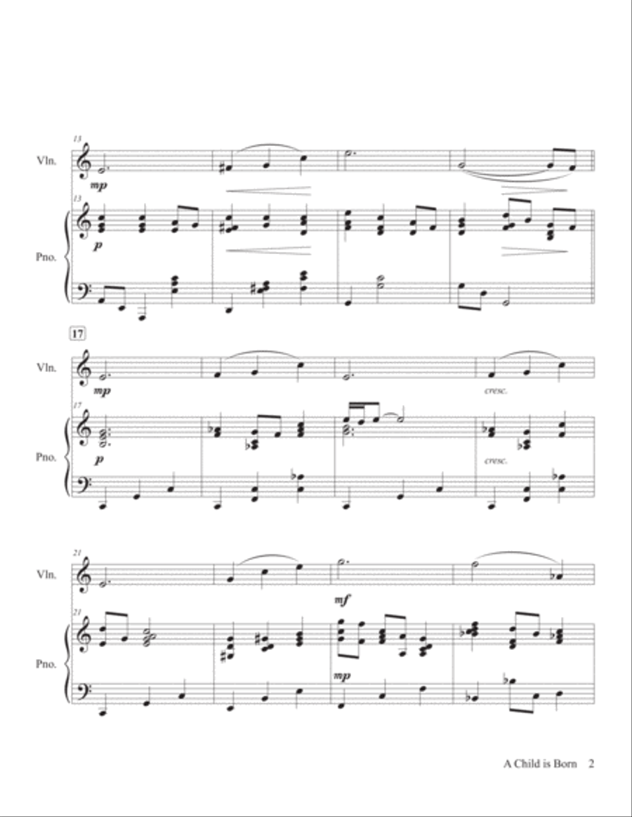 A Child Is Born Violin Solo scores gallery preview page 3