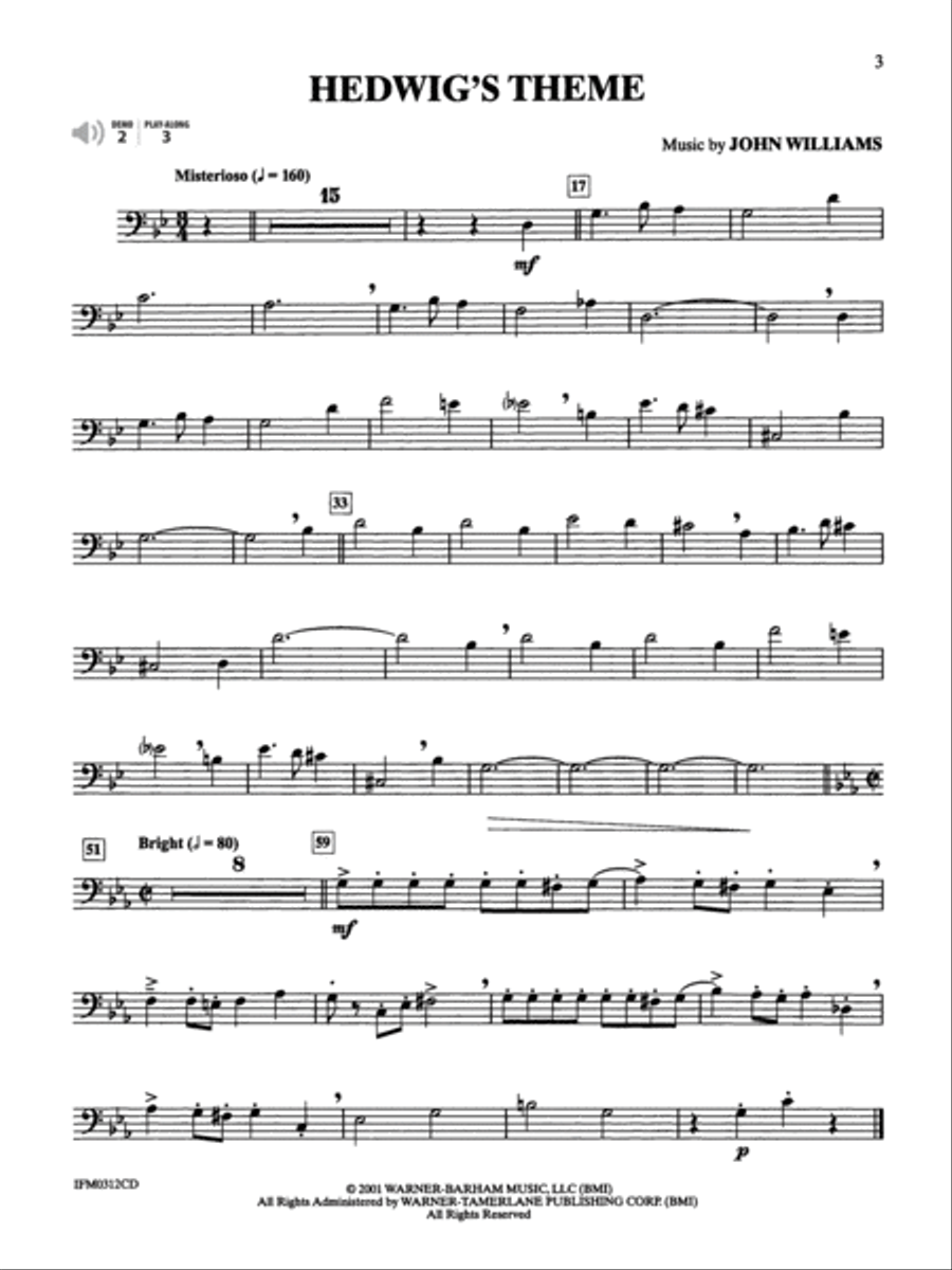 Movie Instrumental Solos - Trombone (Book and Online Audio) Trombone Solo scores gallery preview page 3